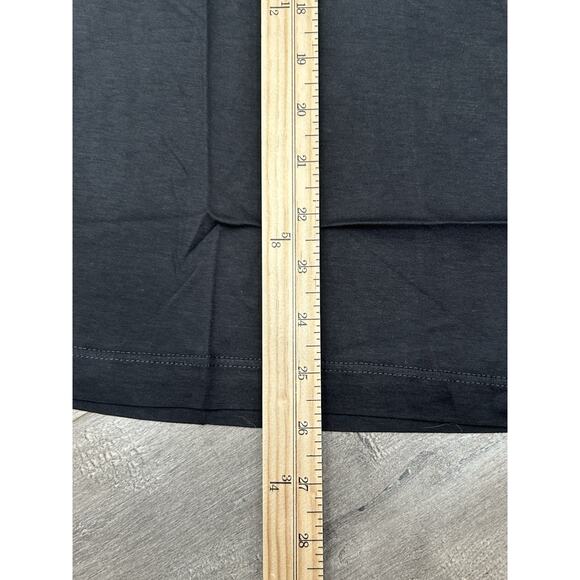 NWT Fiorucci Womens Black Blue Big Letter Logo Graphic Tshirt V Neck Size Small - Picture 3 of 8